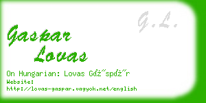 gaspar lovas business card